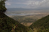 Leaving the crater